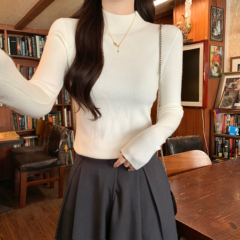 Half high collar bottoming shirt long sleeve T-shirt