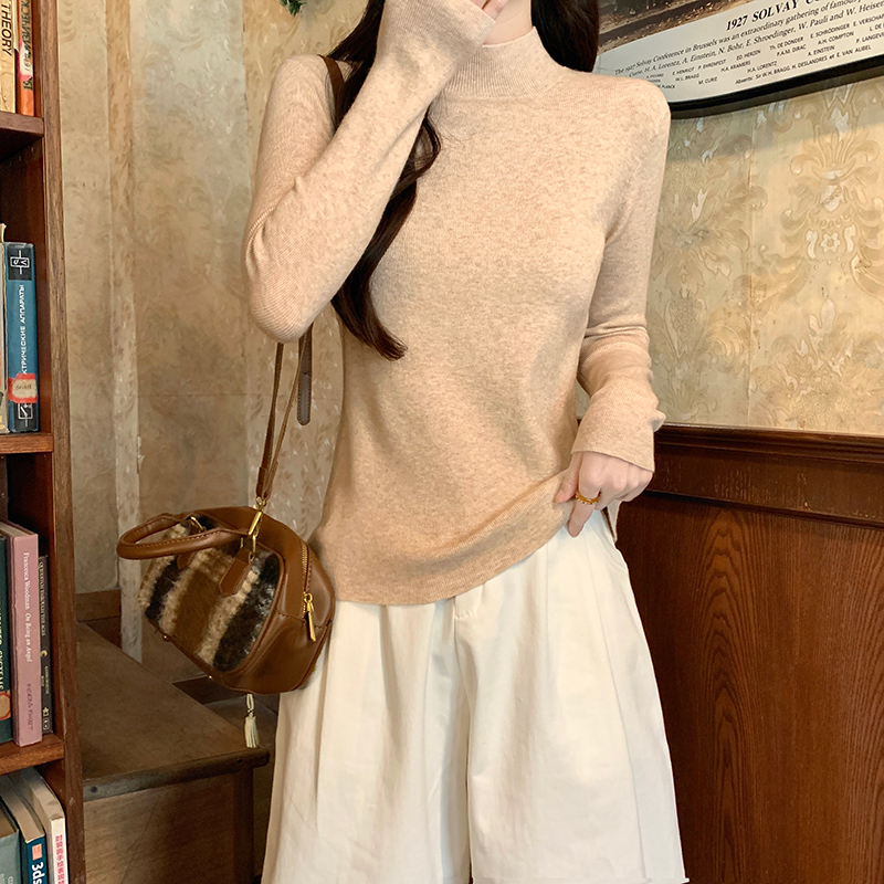 Half high collar bottoming shirt long sleeve T-shirt