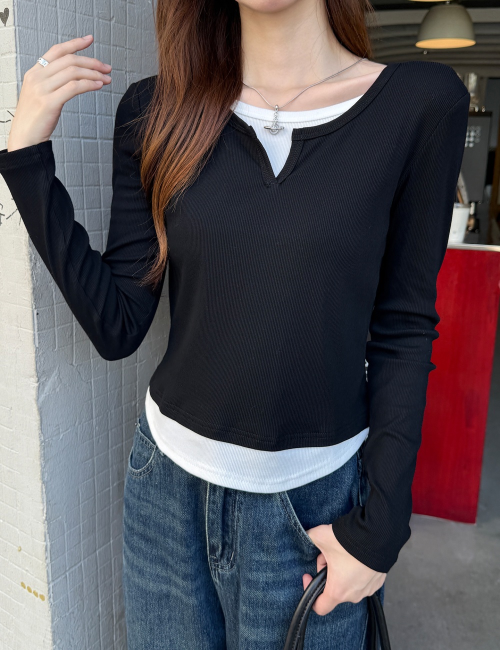 Inside the ride T-shirt bottoming shirt for women