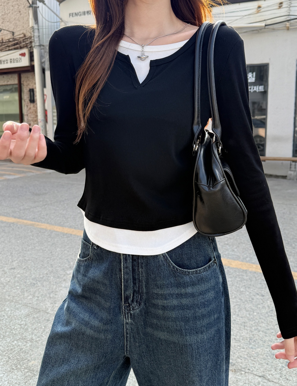 Inside the ride T-shirt bottoming shirt for women