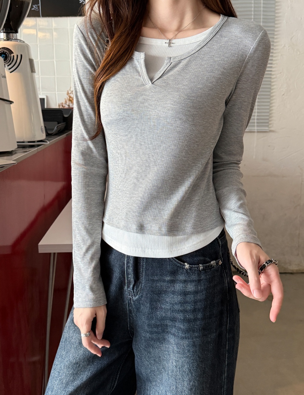 Inside the ride T-shirt bottoming shirt for women