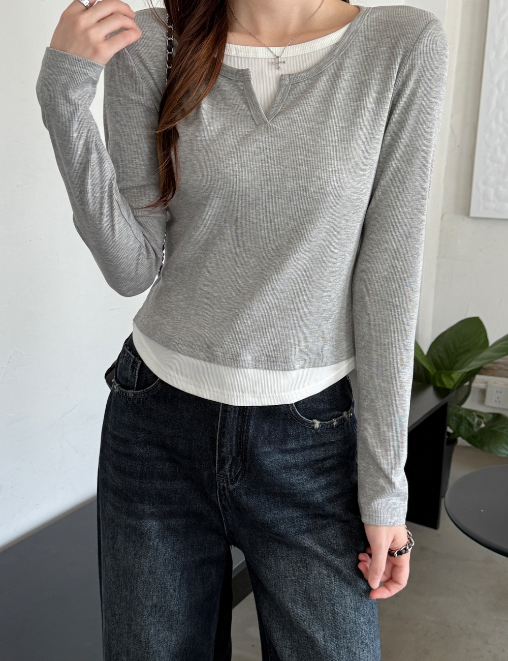 Inside the ride T-shirt bottoming shirt for women