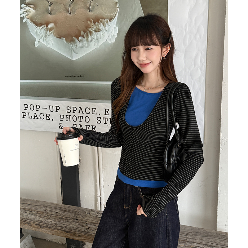 Inside the ride T-shirt bottoming shirt for women