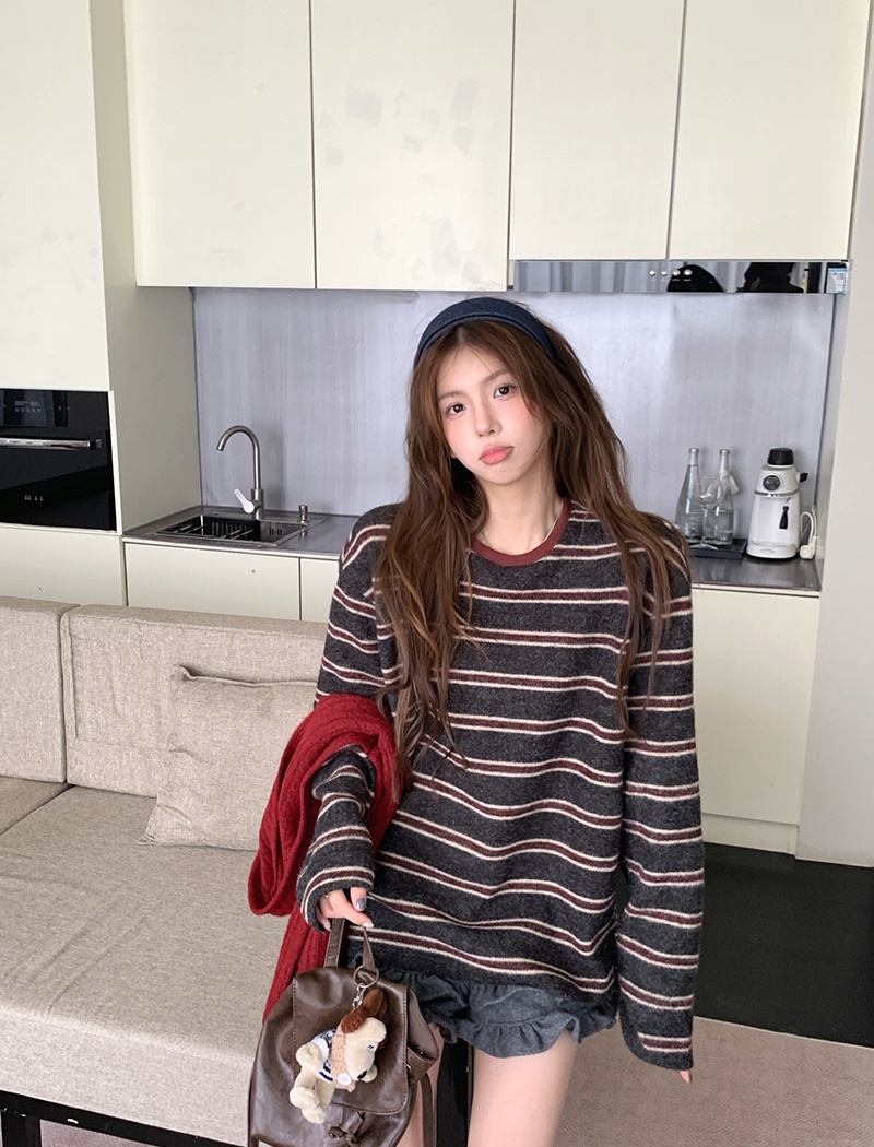 Korean style T-shirt long sleeve bottoming shirt for women