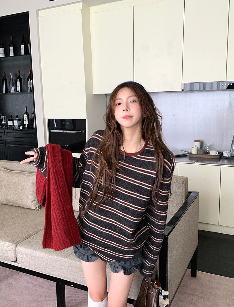 Korean style T-shirt long sleeve bottoming shirt for women