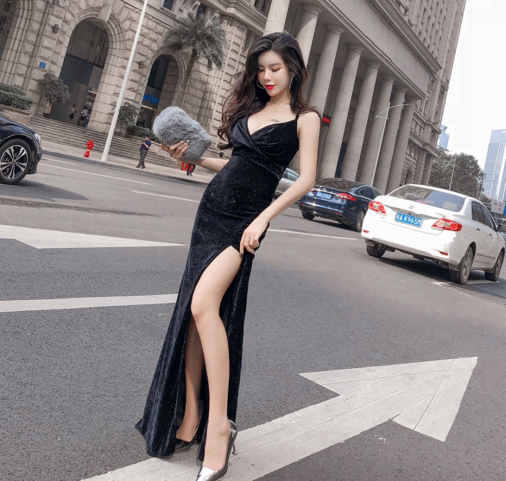 Temperament fashion annual meeting sexy evening dress