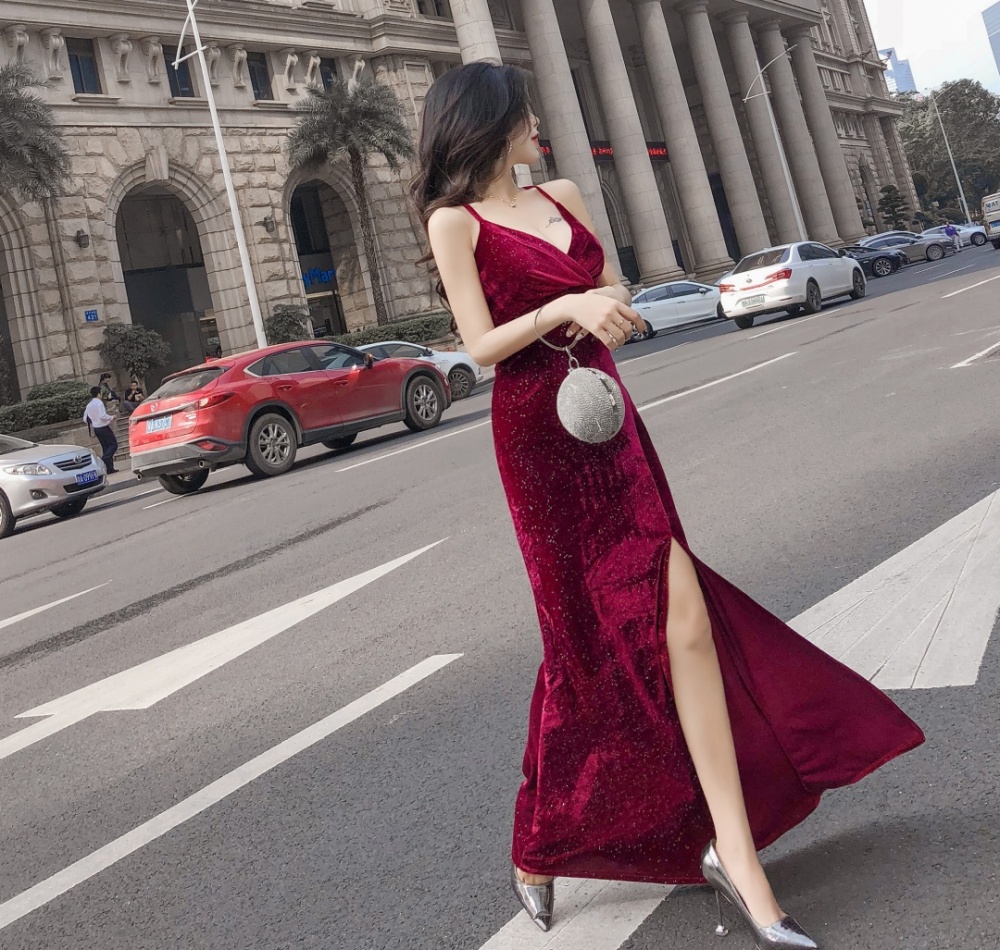 Temperament fashion annual meeting sexy evening dress