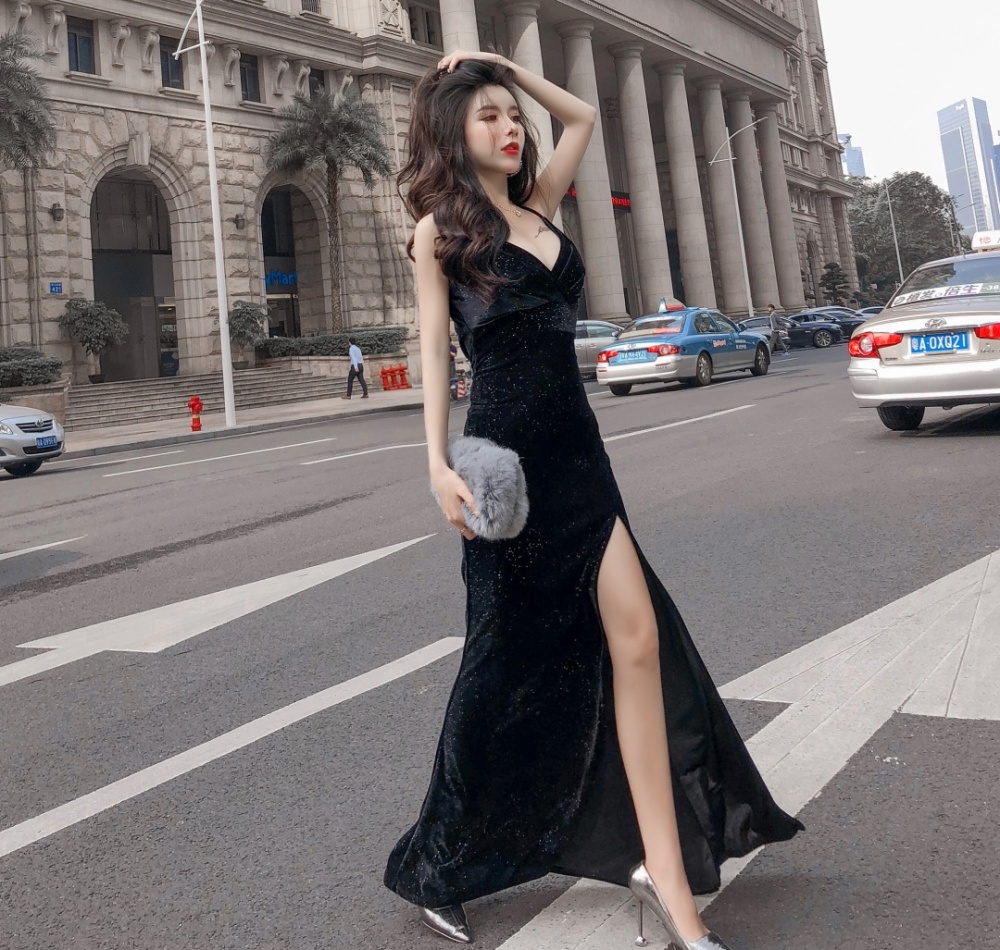 Temperament fashion annual meeting sexy evening dress