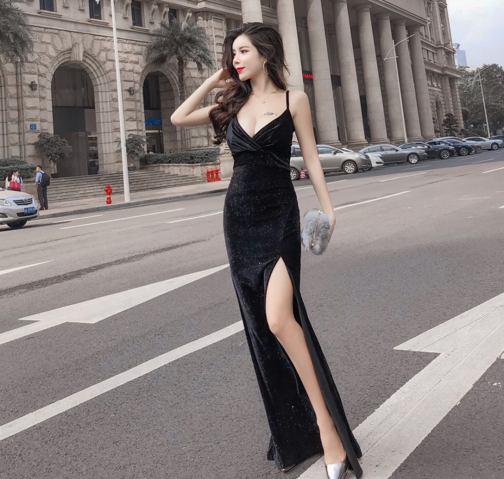 Temperament fashion annual meeting sexy evening dress