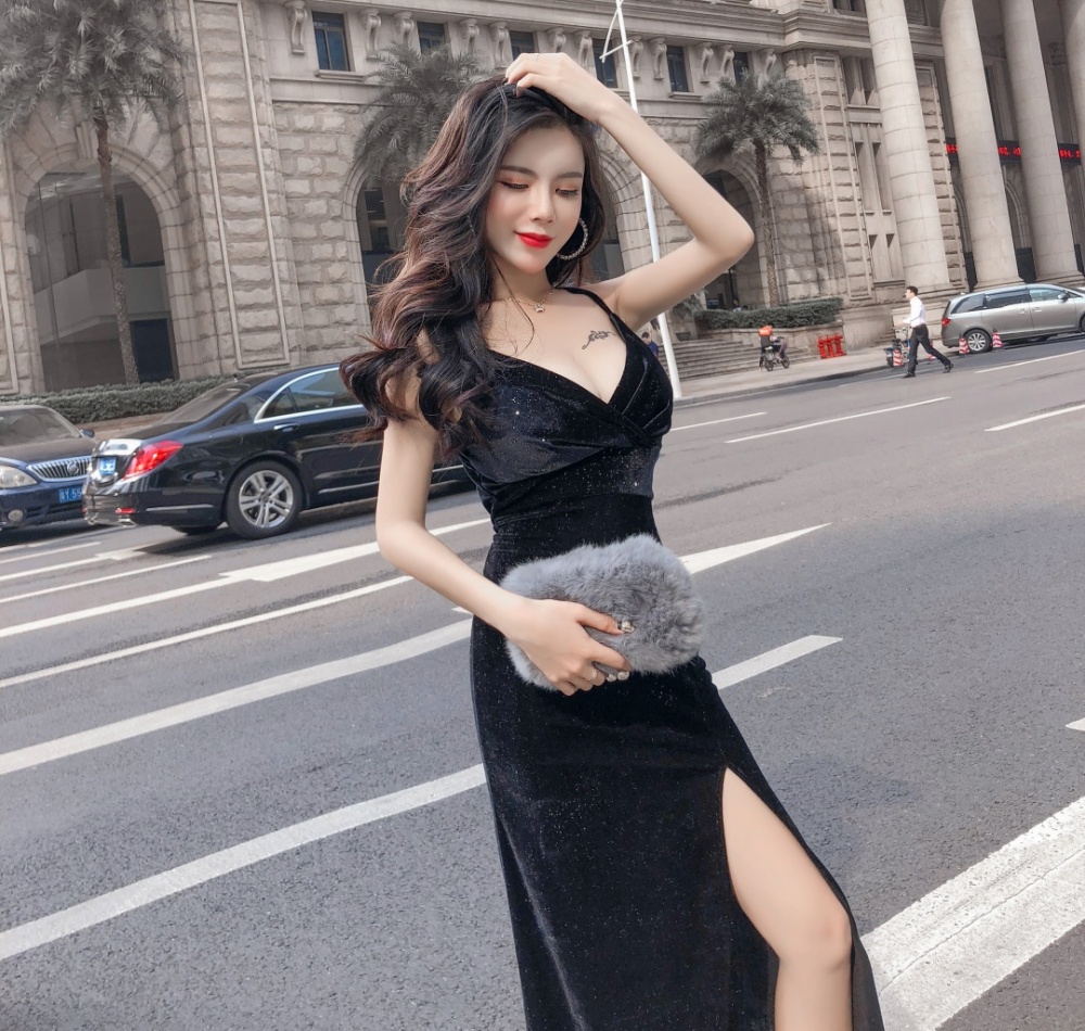 Temperament fashion annual meeting sexy evening dress