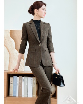 Long sleeve profession coat autumn suit pants 2pcs set