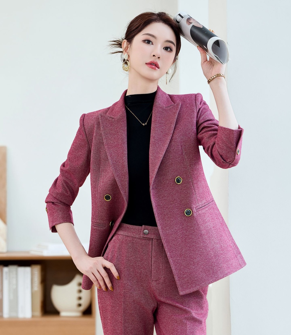 Overalls coat suit pants 2pcs set for women