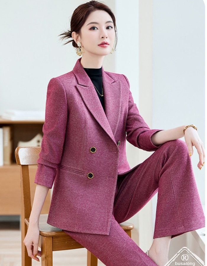 Overalls coat suit pants 2pcs set for women
