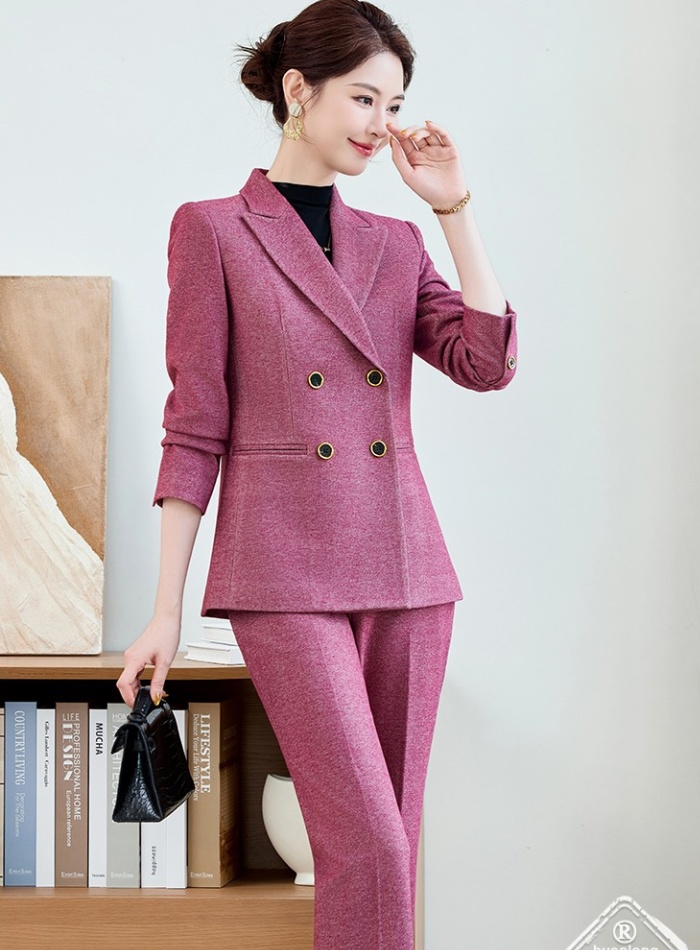 Overalls coat suit pants 2pcs set for women
