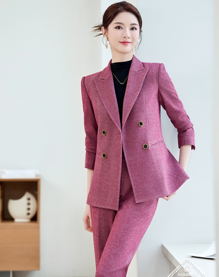 Overalls coat suit pants 2pcs set for women