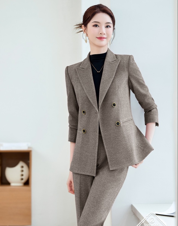Overalls coat suit pants 2pcs set for women