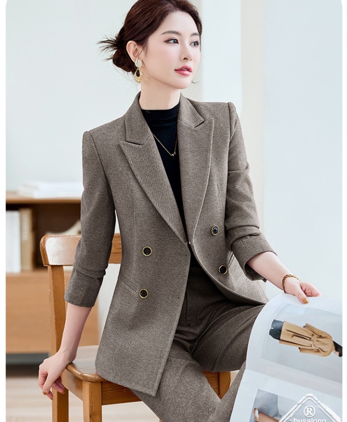 Overalls coat suit pants 2pcs set for women