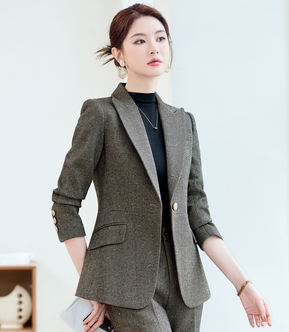 Overalls long sleeve coat autumn business suit for women