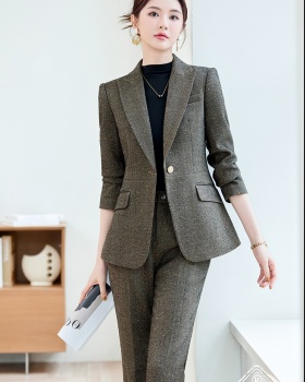 Long sleeve autumn suit pants profession coat 2pcs set