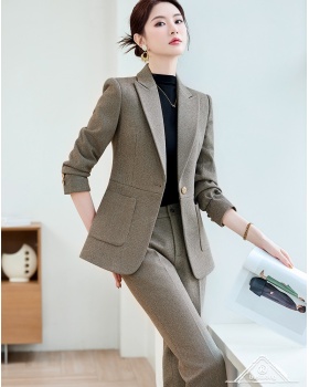 Overalls business suit suit pants 2pcs set for women