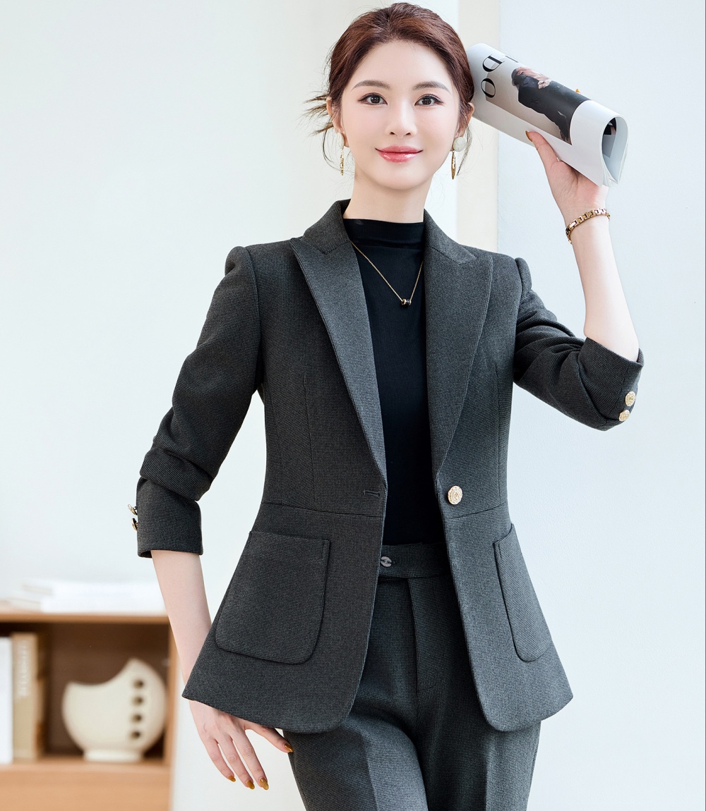 Overalls business suit suit pants 2pcs set for women