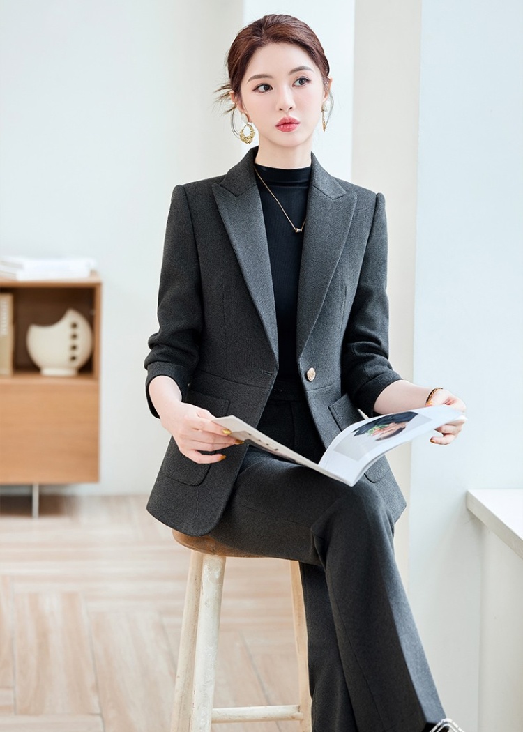 Overalls business suit suit pants 2pcs set for women