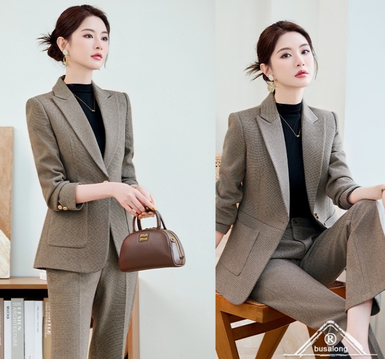 Overalls business suit suit pants 2pcs set for women