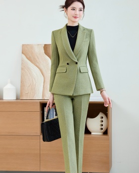 Overalls business suit long sleeve suit pants 2pcs set for women