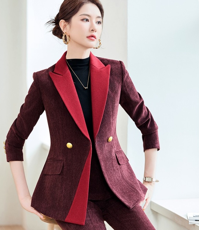Autumn business suit long sleeve coat for women