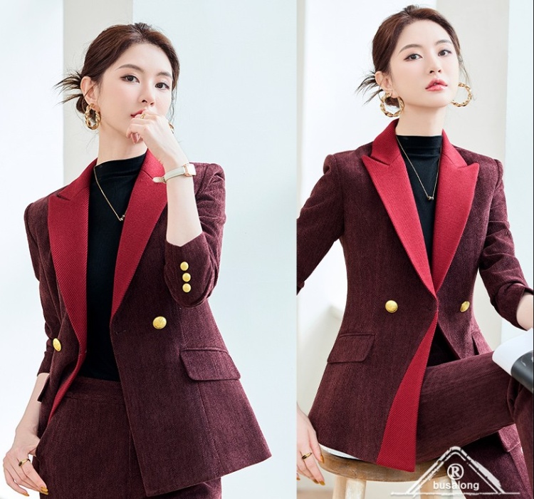 Autumn business suit long sleeve coat for women