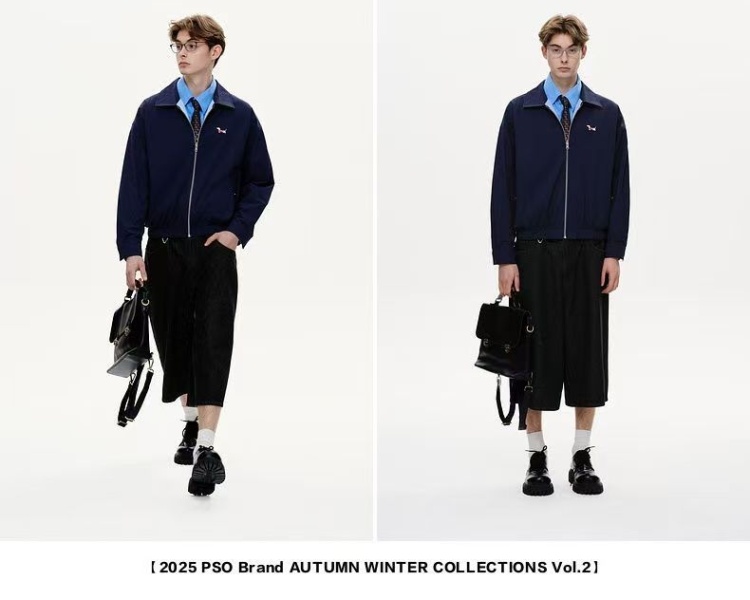 Loose American style lapel windbreaker plaid couples retro tops