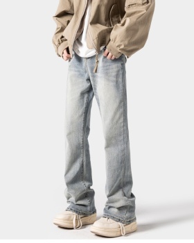 Autumn and winter micro speaker retro straight pants jeans