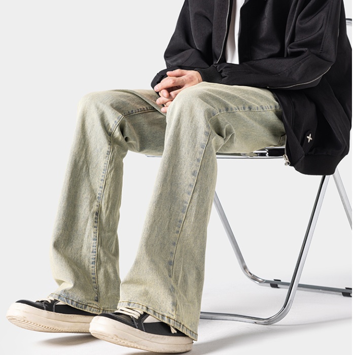 Autumn and winter micro speaker retro straight pants jeans