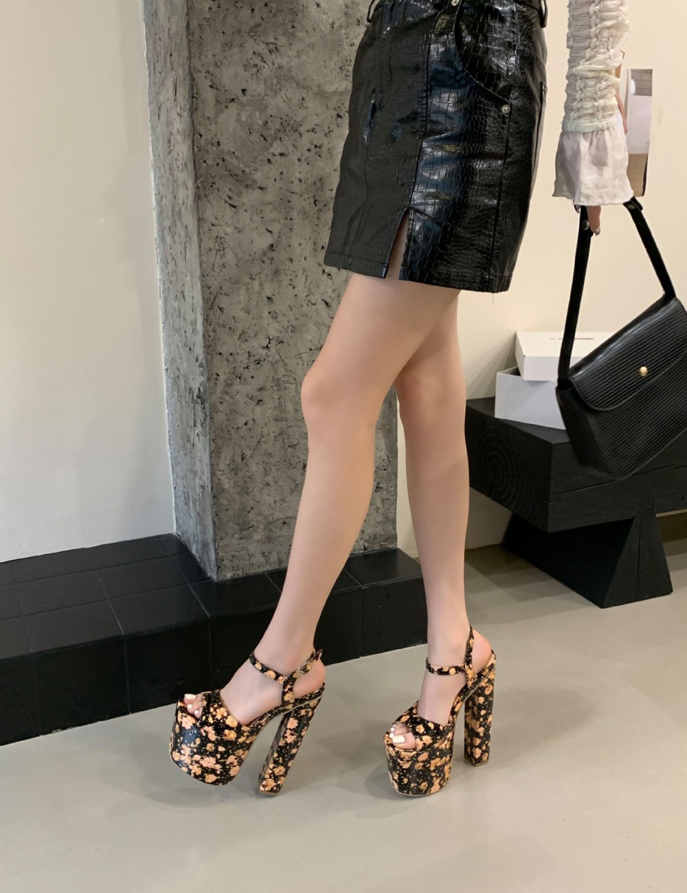 European style sandals open toe high-heeled shoes for women