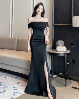 Sexy temperament formal dress split dress