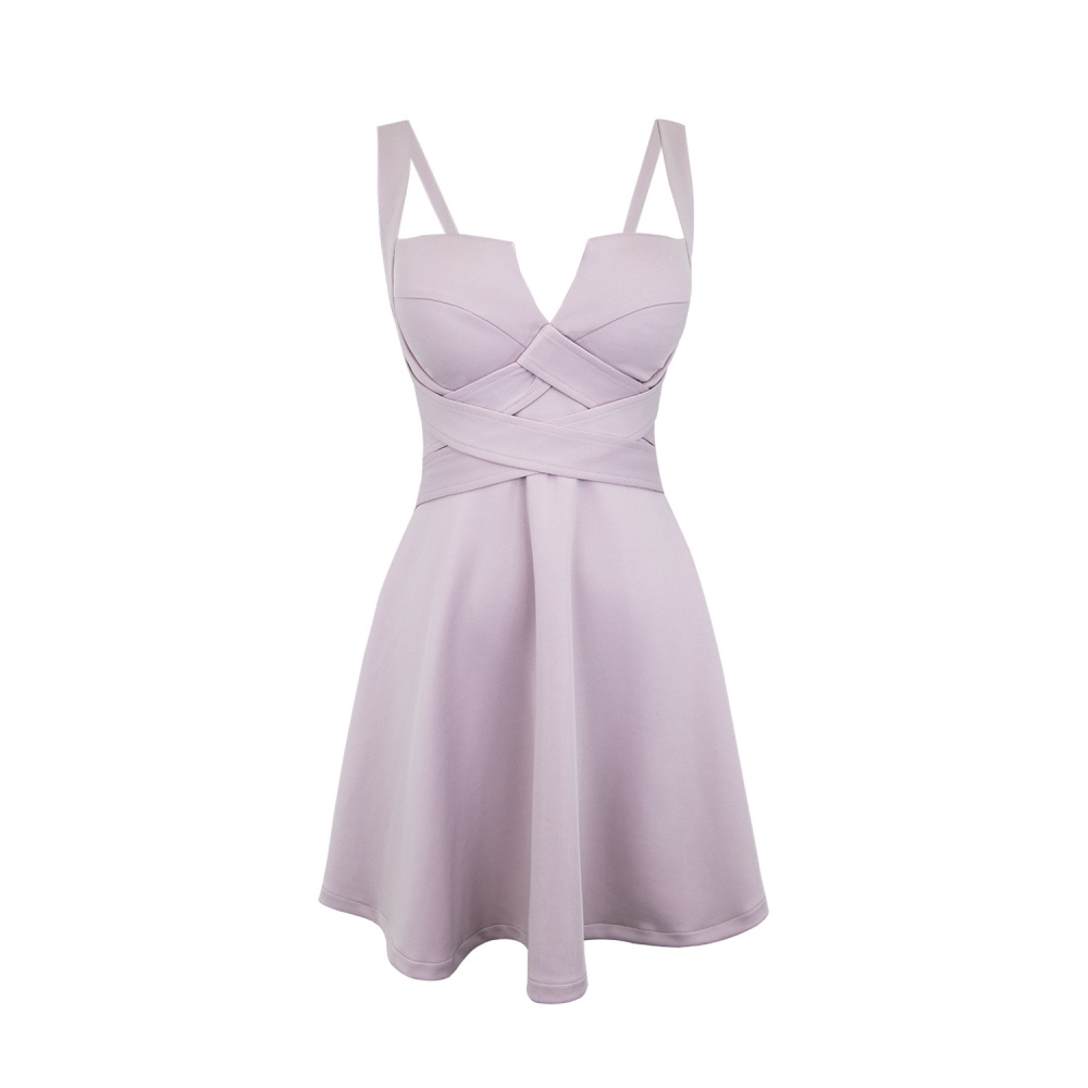 Enticement night show T-back A-line temperament dress