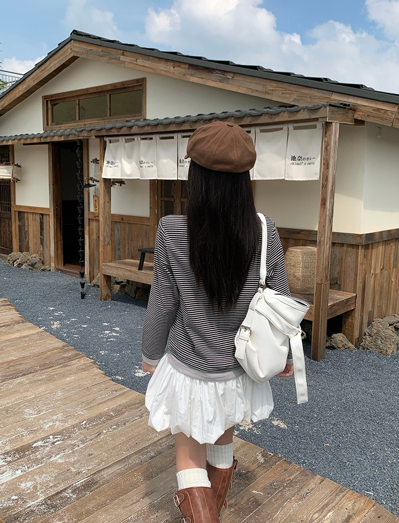 Long sleeve T-shirt mixed colors tops for women