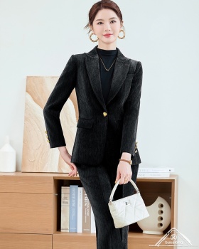 Long sleeve business suit suit pants 2pcs set for women