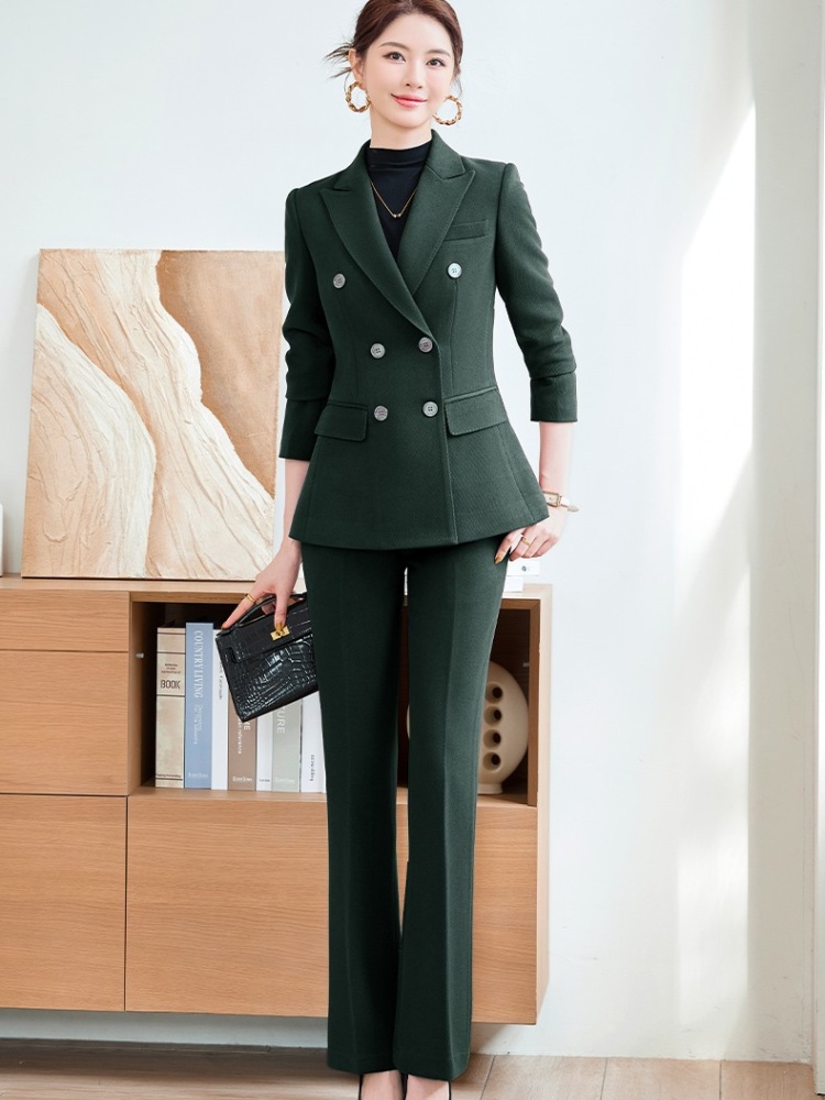 Long sleeve business suit suit pants 2pcs set for women