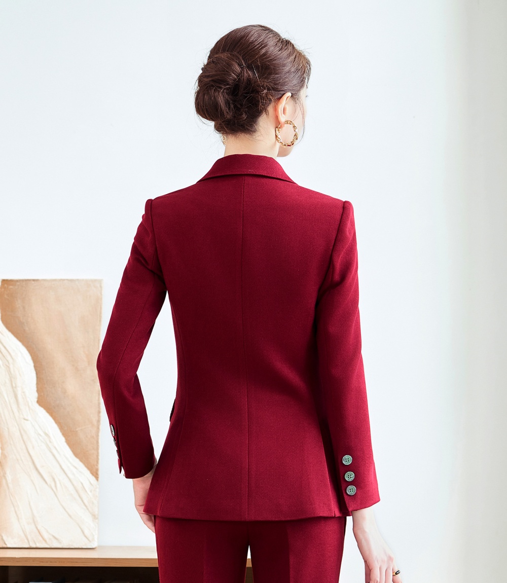 Long sleeve business suit suit pants 2pcs set for women
