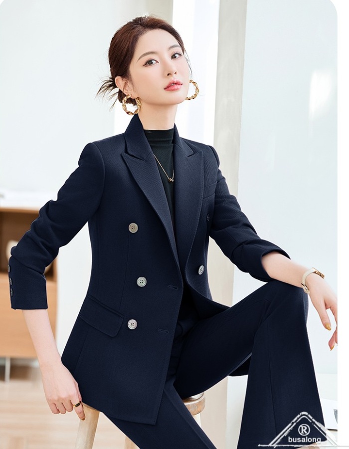 Long sleeve business suit suit pants 2pcs set for women