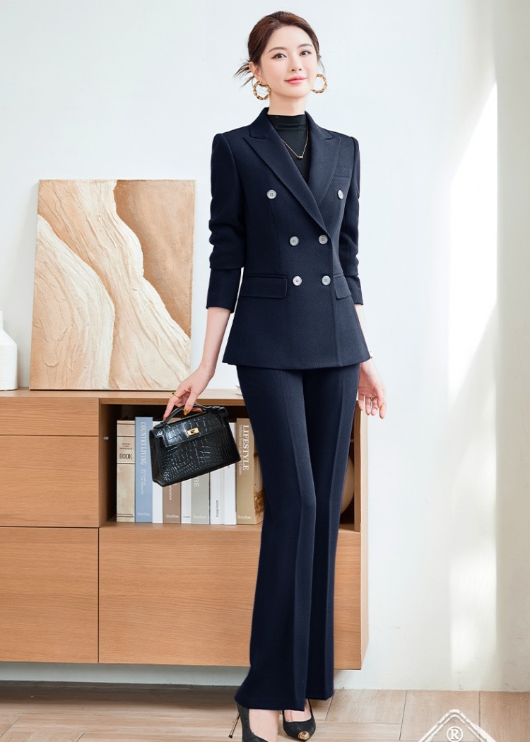 Long sleeve business suit suit pants 2pcs set for women