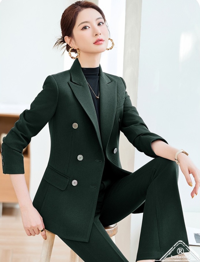 Long sleeve business suit suit pants 2pcs set for women