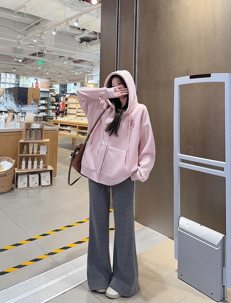 Thermal zip cardigan thick autumn and winter tops