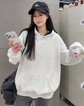 Hooded thermal tops thick plus velvet hoodie for women