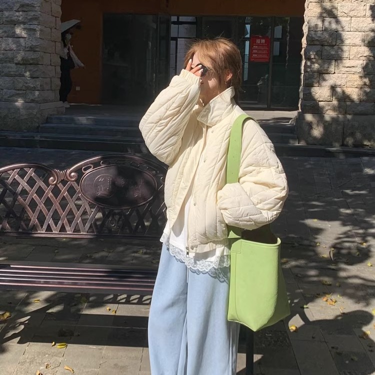 Winter Korean style coat lapel loose cotton coat