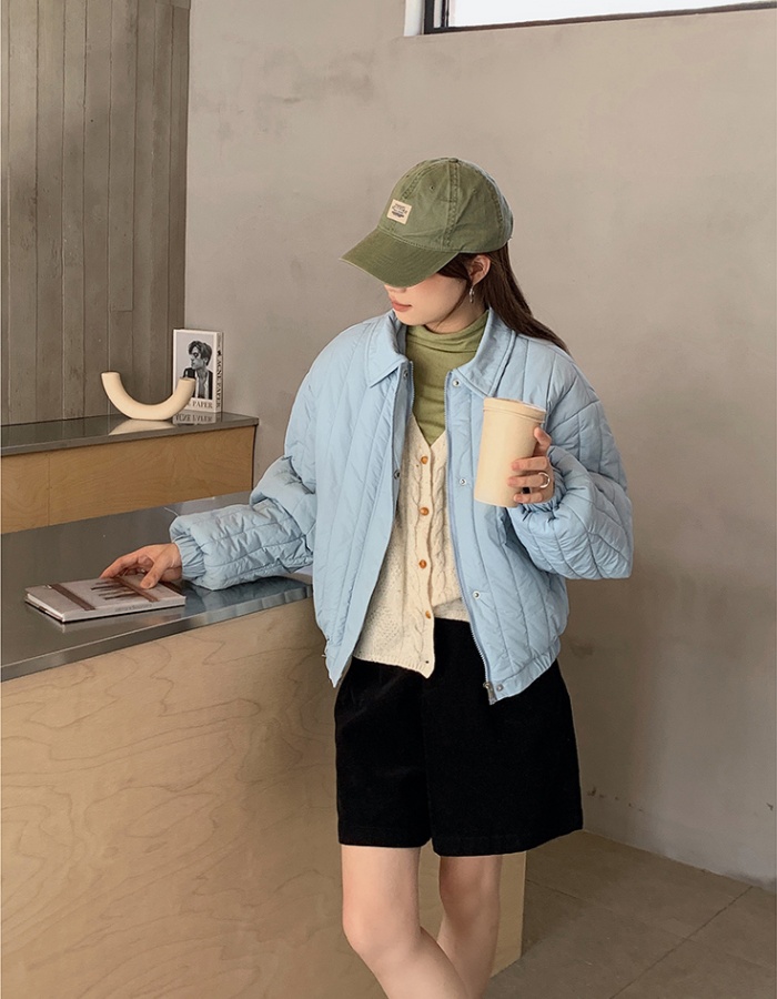 Winter Korean style coat lapel loose cotton coat