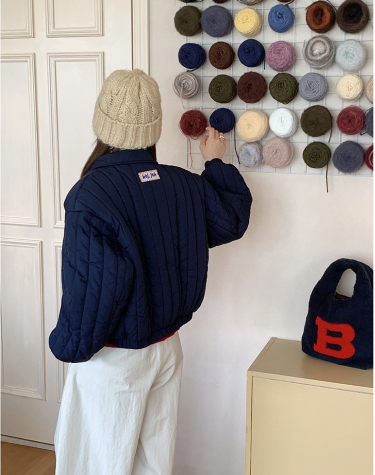 Winter Korean style coat lapel loose cotton coat