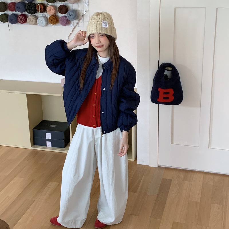 Winter Korean style coat lapel loose cotton coat