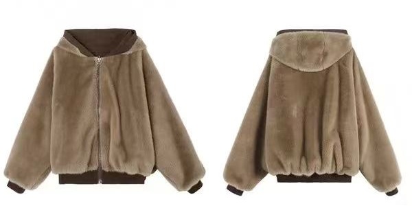 Korean style wear coat short loose cotton coat for women